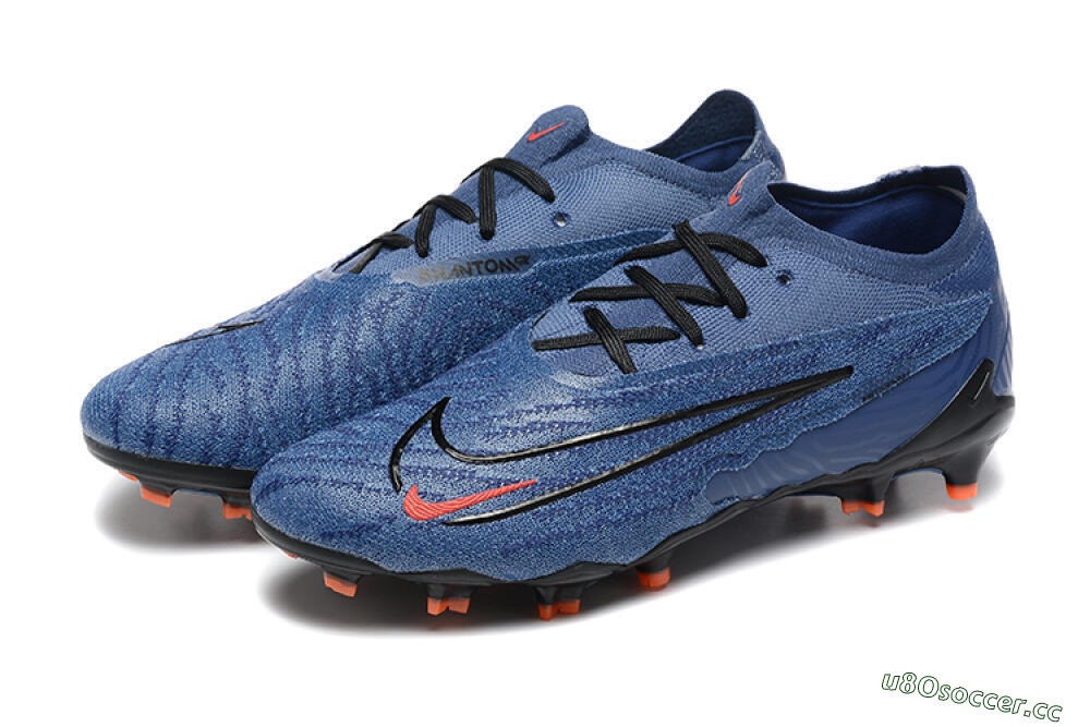 Men's Nike Phantom GX Elite FG Firm Ground Low-Tops Football Boots - Blue/Orange/Black 9