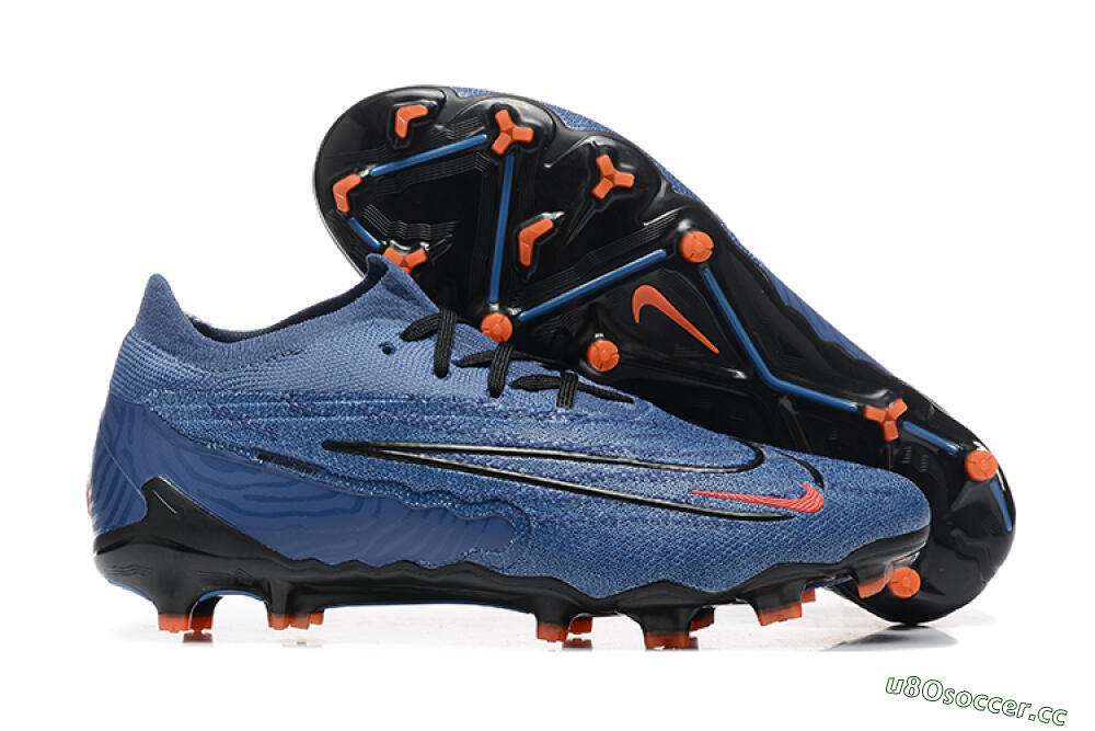 Men's Nike Phantom GX Elite FG Firm Ground Low-Tops Football Boots - Blue/Orange/Black 2