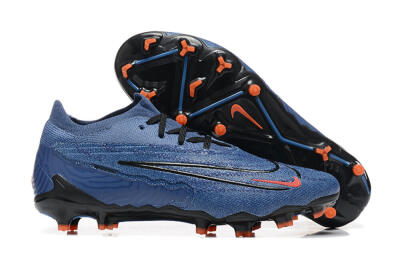 Men's Nike Phantom GX Elite FG Firm Ground Low-Tops Football Boots - Blue/Orange/Black