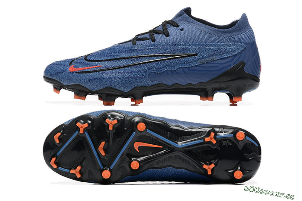 Men's Nike Phantom GX Elite FG Firm Ground Low-Tops Football Boots - Blue/Orange/Black 1