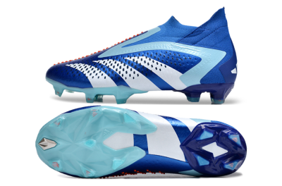 Men's Adidas Predator Accuracy+ FG Firm Ground High-Tops Football Boots - Blue/White/Orange