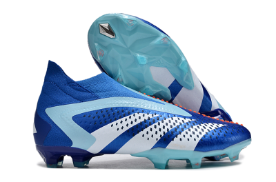 Men's Adidas Predator Accuracy+ FG Firm Ground High-Tops Football Boots - Blue/White/Orange