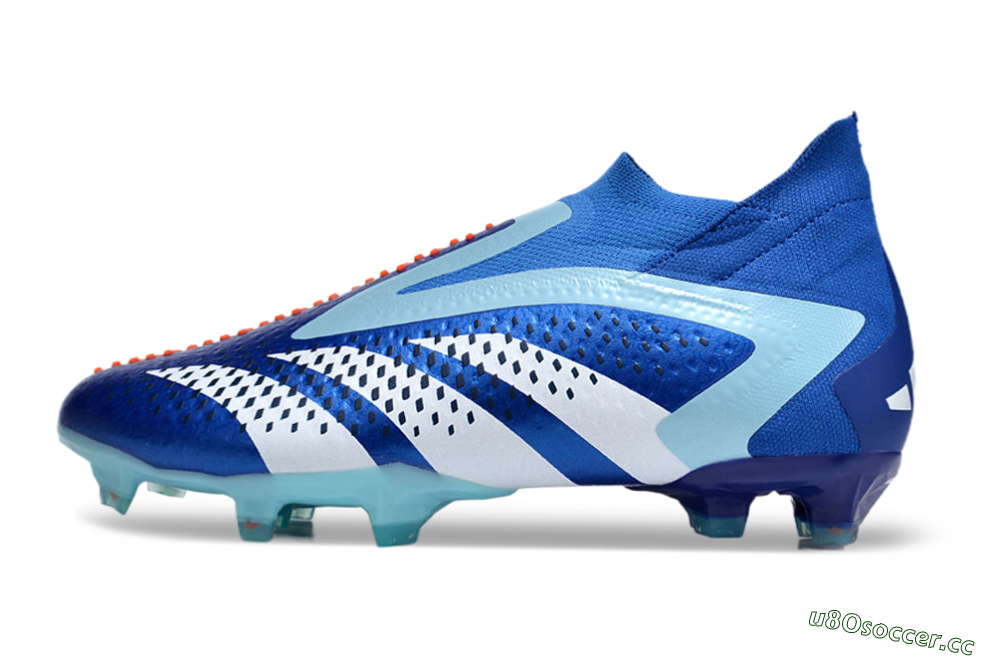 Men's Adidas Predator Accuracy+ FG Firm Ground High-Tops Football Boots - Blue/White/Orange 0