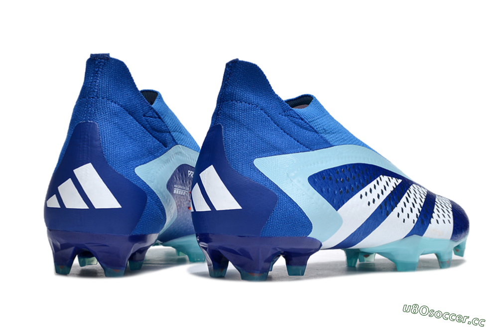 Men's Adidas Predator Accuracy+ FG Firm Ground High-Tops Football Boots - Blue/White/Orange 6