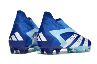 Men's Adidas Predator Accuracy+ FG Firm Ground High-Tops Football Boots - Blue/White/Orange