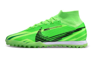 Unisex Nike Air Zoom Mercurial Superfly 9 Elite TF Artificial Turf High-Tops Football Shoes - Green/Black/Whtie