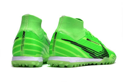 Unisex Nike Air Zoom Mercurial Superfly 9 Elite TF Artificial Turf High-Tops Football Shoes - Green/Black/Whtie