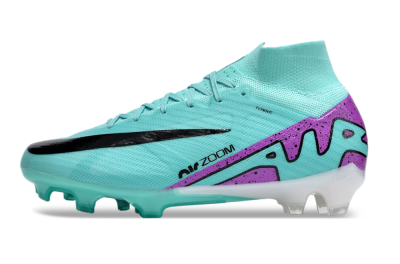Unisex Nike Air Zoom Mercurial Superfly 9 Elite FG Firm Ground High-Tops Football Boots - Blue/Black/Purple