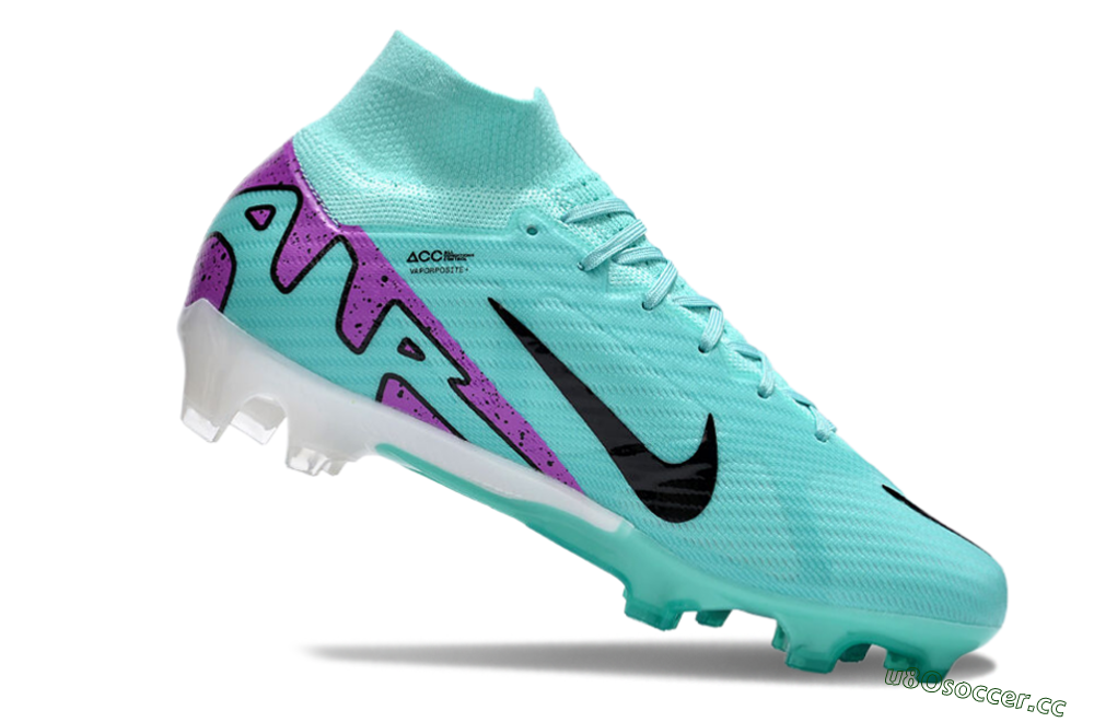 Unisex Nike Air Zoom Mercurial Superfly 9 Elite FG Firm Ground High-Tops Football Boots - Blue/Black/Purple 4
