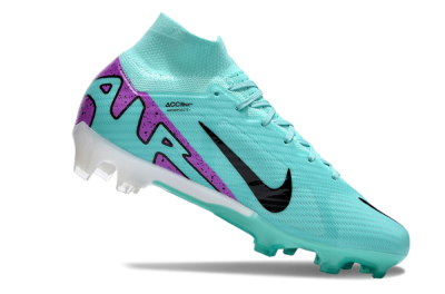 Unisex Nike Air Zoom Mercurial Superfly 9 Elite FG Firm Ground High-Tops Football Boots - Blue/Black/Purple