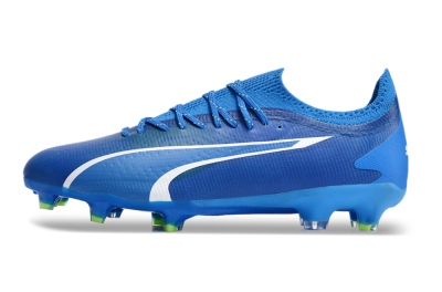 Men's Puma Ultra Ultimate FG Firm Ground Low-Tops Football Boots - Blue/White/Yellow