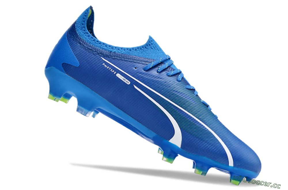Men's Puma Ultra Ultimate FG Firm Ground Low-Tops Football Boots - Blue/White/Yellow 4