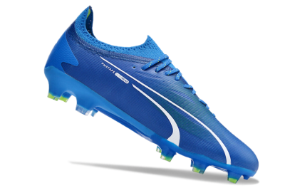 Men's Puma Ultra Ultimate FG Firm Ground Low-Tops Football Boots - Blue/White/Yellow