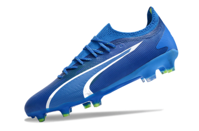 Men's Puma Ultra Ultimate FG Firm Ground Low-Tops Football Boots - Blue/White/Yellow