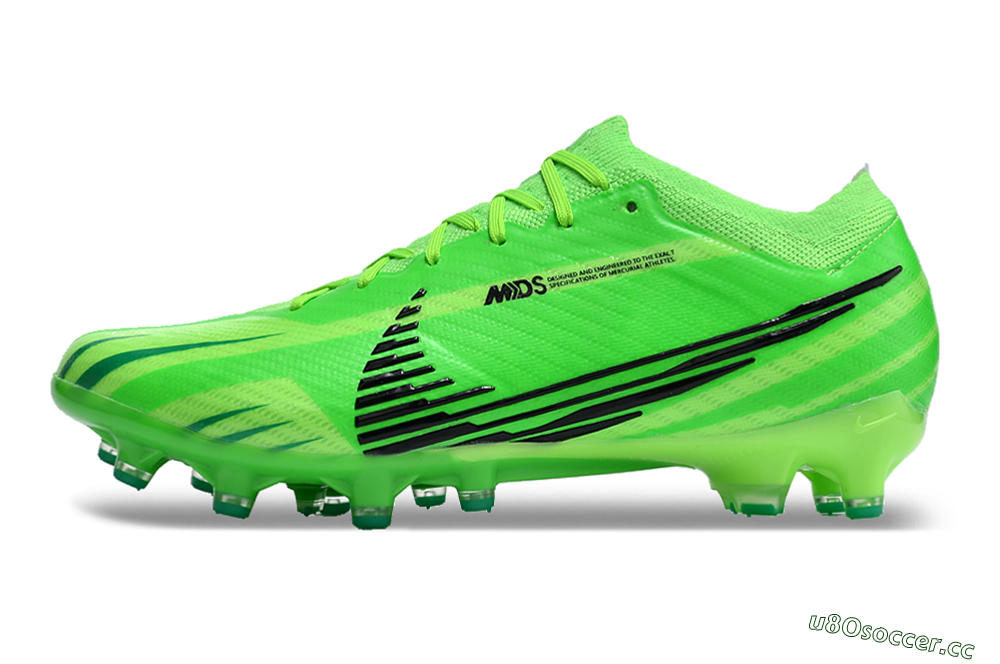 Men's Nike Air Zoom Mercurial Vapor 15 Elite AG Artificial Grass Low-Tops Football Boots - Green/Black 0