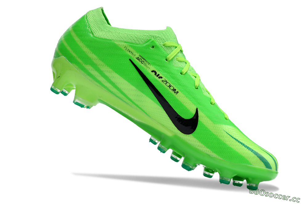 Men's Nike Air Zoom Mercurial Vapor 15 Elite AG Artificial Grass Low-Tops Football Boots - Green/Black 4