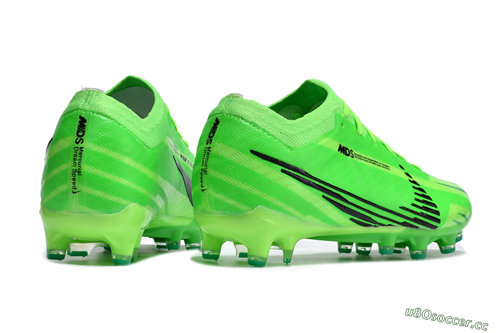 Men's Nike Air Zoom Mercurial Vapor 15 Elite AG Artificial Grass Low-Tops Football Boots - Green/Black 6