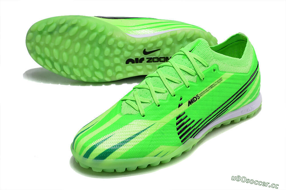 Unisex Nike Air Zoom Mercurial Vapor 15 Elite TF Artificial Turf Low-Tops Football Shoes - Green/Black/Whtie 3