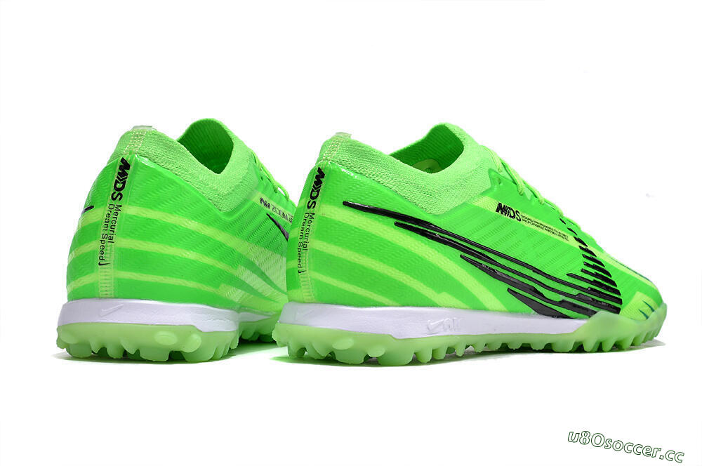 Unisex Nike Air Zoom Mercurial Vapor 15 Elite TF Artificial Turf Low-Tops Football Shoes - Green/Black/Whtie 6