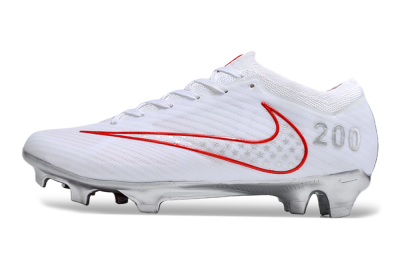 Unisex Nike Air Zoom Mercurial Vapor 15 Elite FG Firm Ground Low-Tops Football Boots - White/Red/Silver