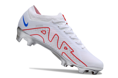Unisex Nike Air Zoom Mercurial Vapor 15 Elite FG Firm Ground Low-Tops Football Boots - White/Red/Silver