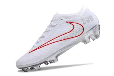 Unisex Nike Air Zoom Mercurial Vapor 15 Elite FG Firm Ground Low-Tops Football Boots - White/Red/Silver