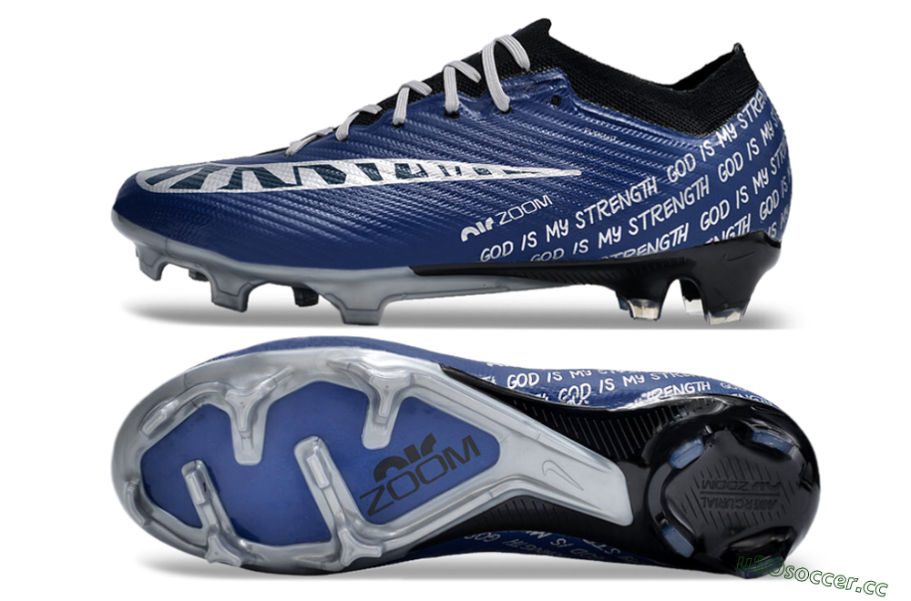 Unisex Nike Air Zoom Mercurial Vapor 15 Elite FG Firm Ground Low-Tops Football Boots - Blue/Black/Silver 1