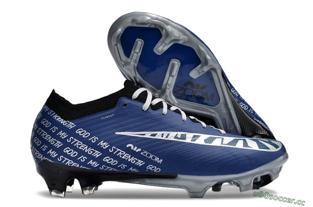 Unisex Nike Air Zoom Mercurial Vapor 15 Elite FG Firm Ground Low-Tops Football Boots - Blue/Black/Silver 2