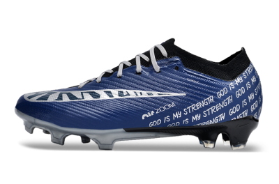 Unisex Nike Air Zoom Mercurial Vapor 15 Elite FG Firm Ground Low-Tops Football Boots - Blue/Black/Silver