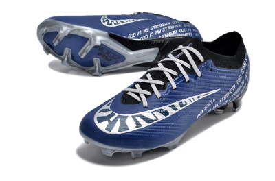 Unisex Nike Air Zoom Mercurial Vapor 15 Elite FG Firm Ground Low-Tops Football Boots - Blue/Black/Silver