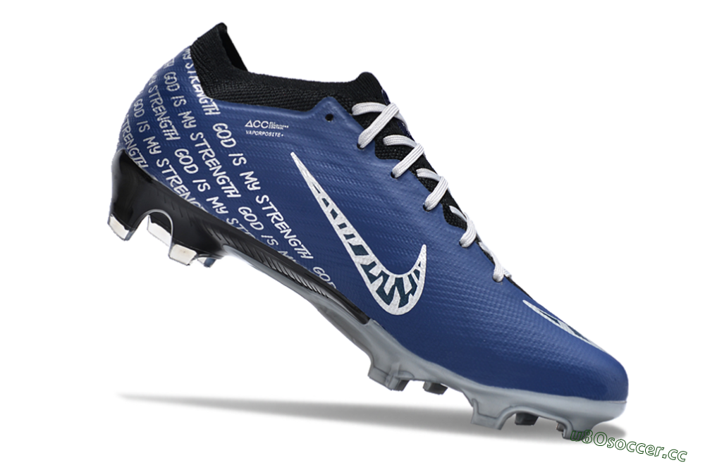 Unisex Nike Air Zoom Mercurial Vapor 15 Elite FG Firm Ground Low-Tops Football Boots - Blue/Black/Silver 4