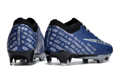 Unisex Nike Air Zoom Mercurial Vapor 15 Elite FG Firm Ground Low-Tops Football Boots - Blue/Black/Silver