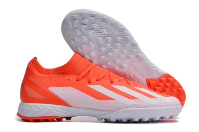 Men's Adidas X Crazyfast.1 TF Artificial Turf Low-Tops Football Shoes - Red/White