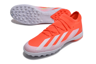 Men's Adidas X Crazyfast.1 TF Artificial Turf Low-Tops Football Shoes - Red/White