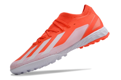 Men's Adidas X Crazyfast.1 TF Artificial Turf Low-Tops Football Shoes - Red/White