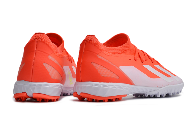 Men's Adidas X Crazyfast.1 TF Artificial Turf Low-Tops Football Shoes - Red/White