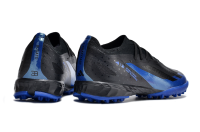 Men's Adidas X Crazyfast.1 TF Artificial Turf Low-Tops Football Shoes - Black/Blue