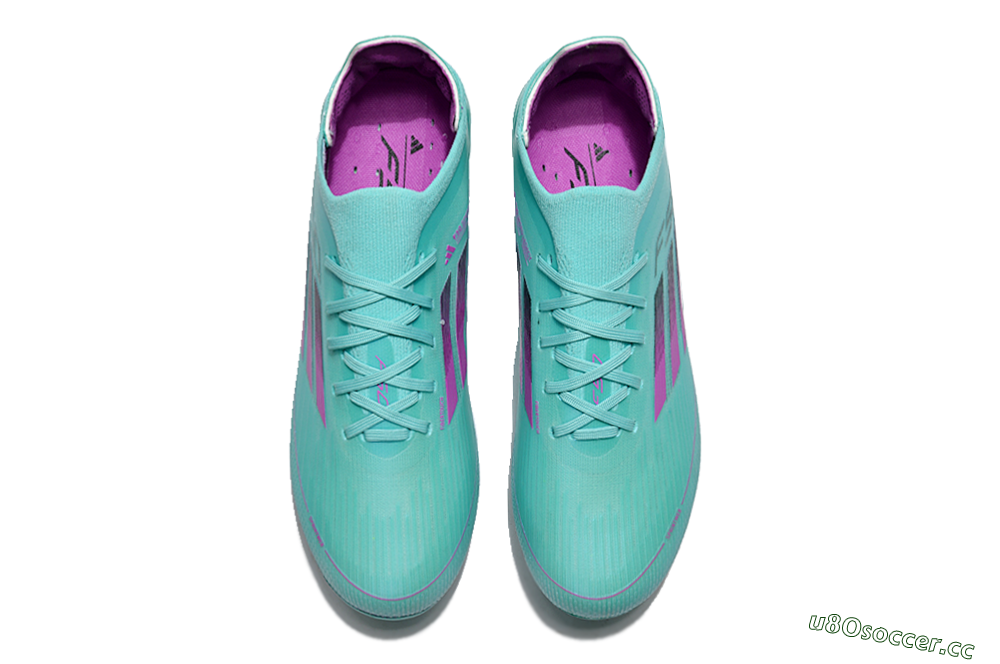 Unisex Adidas F50 Adizero FG Firm Ground Low-Tops Football Boots - Jade/Purple/Blue 4