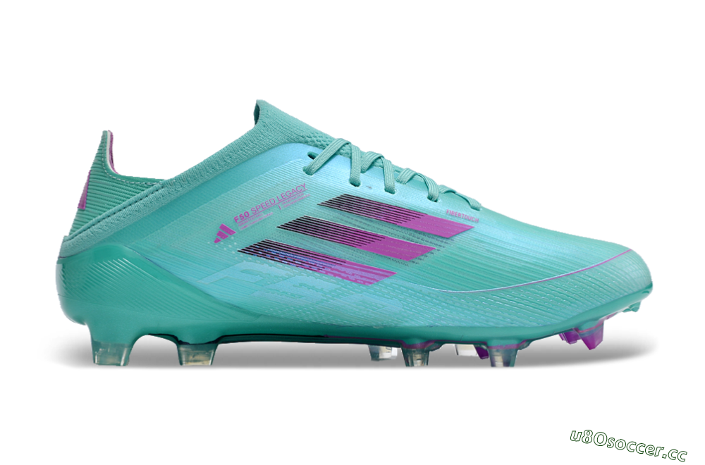 Unisex Adidas F50 Adizero FG Firm Ground Low-Tops Football Boots - Jade/Purple/Blue 7