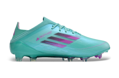 Unisex Adidas F50 Adizero FG Firm Ground Low-Tops Football Boots - Jade/Purple/Blue