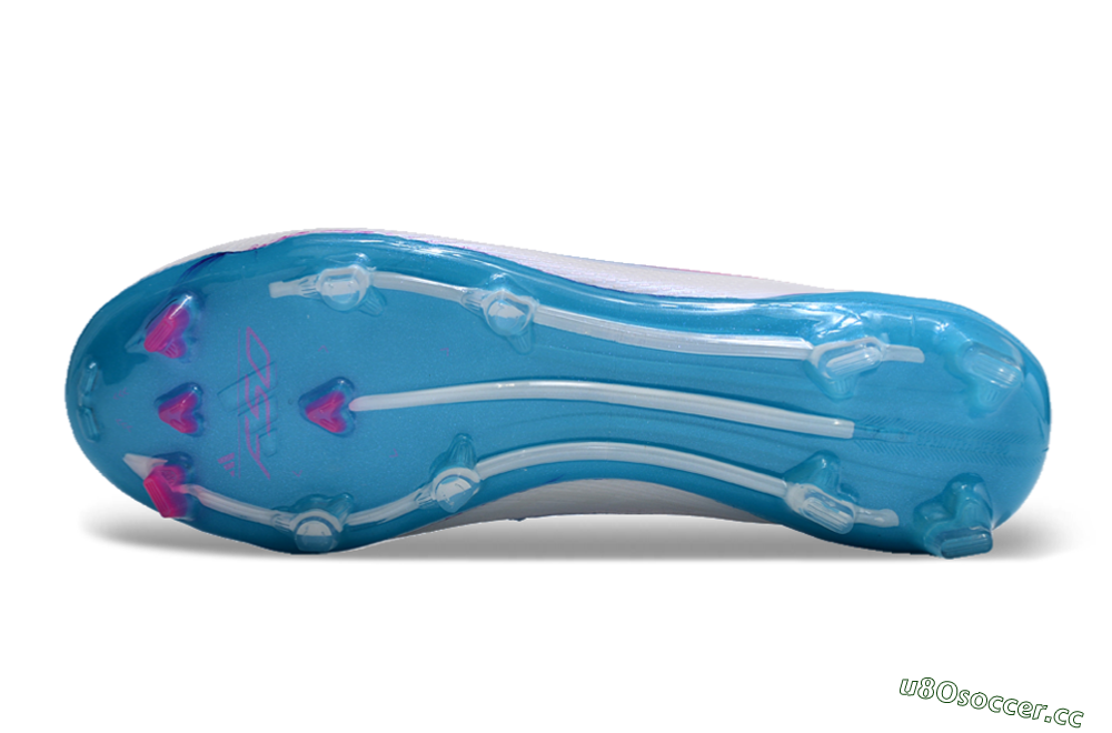Unisex Adidas F50 Adizero FG Firm Ground Low-Tops Football Boots - White/Blue/Pink 6