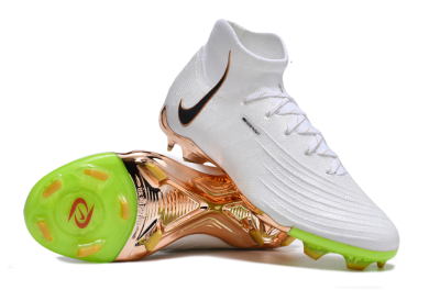 Unisex Nike Phantom Luna Elite NU FG Firm Ground High-Tops Football Boots - White/Black/Gold