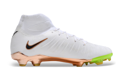 Unisex Nike Phantom Luna Elite NU FG Firm Ground High-Tops Football Boots - White/Black/Gold