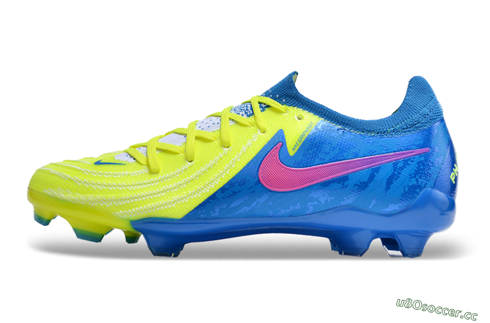 Unisex Nike Phantom Luna Elite FG Firm Ground Low-Tops Football Boots - Yellow/Blue/Pink 0