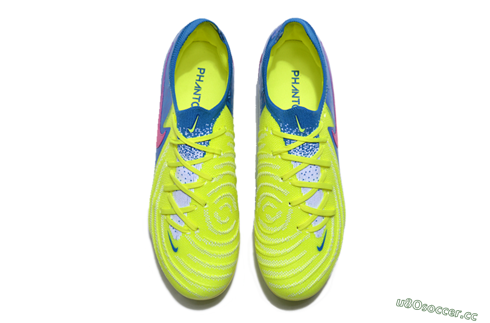 Unisex Nike Phantom Luna Elite FG Firm Ground Low-Tops Football Boots - Yellow/Blue/Pink 4