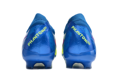 Unisex Nike Phantom Luna Elite FG Firm Ground Low-Tops Football Boots - Yellow/Blue/Pink