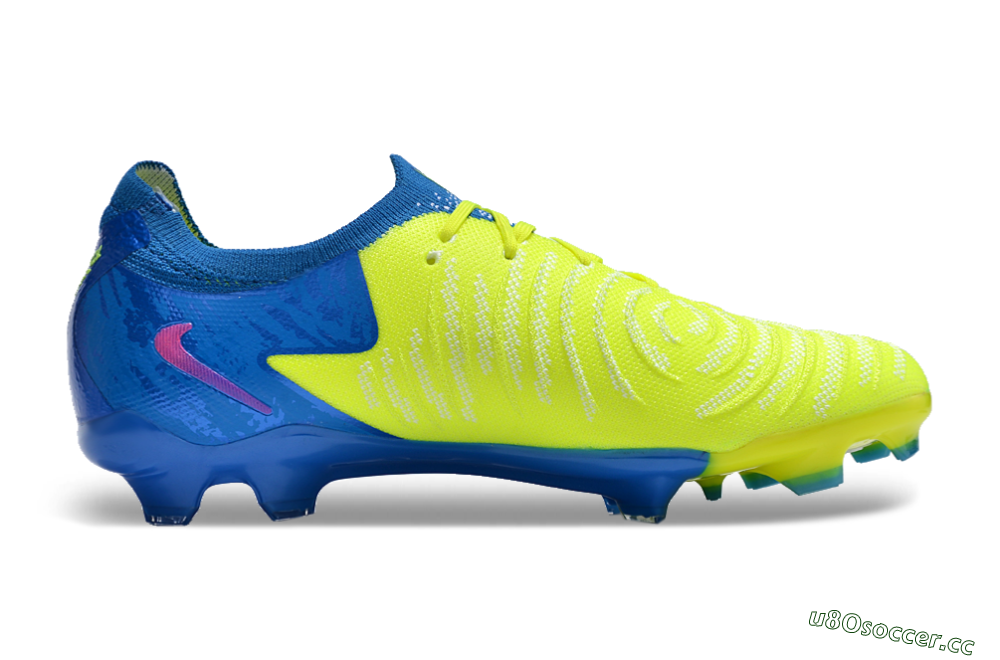 Unisex Nike Phantom Luna Elite FG Firm Ground Low-Tops Football Boots - Yellow/Blue/Pink 7