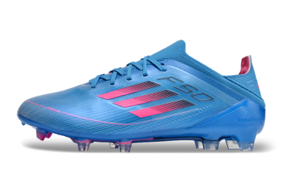 Unisex Adidas F50 Adizero FG Firm Ground Low-Tops Football Boots - Blue/Pink