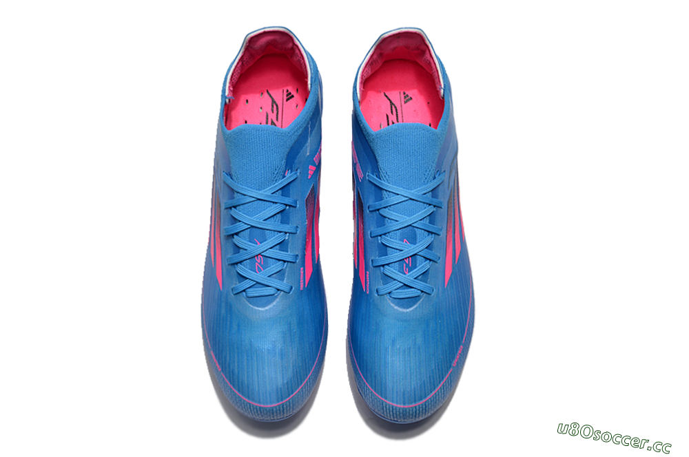 Unisex Adidas F50 Adizero FG Firm Ground Low-Tops Football Boots - Blue/Pink 4