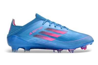 Unisex Adidas F50 Adizero FG Firm Ground Low-Tops Football Boots - Blue/Pink